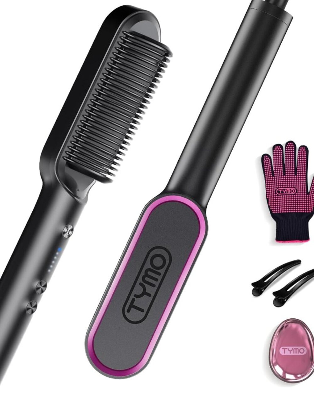 TYMO Hair Straightener Brush, Hot Comb Hair Straightener
